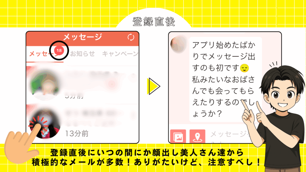 熟年パートナー登録直後
